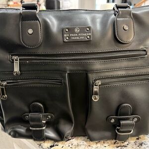 Six Pack Fitness Black Briefcase